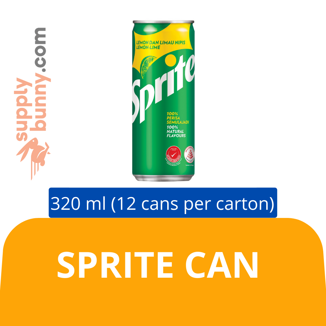Sprite Can (320ml X 12 cans) (sold per carton) 雪碧罐装饮料 PJ Grocer Sprite Tin