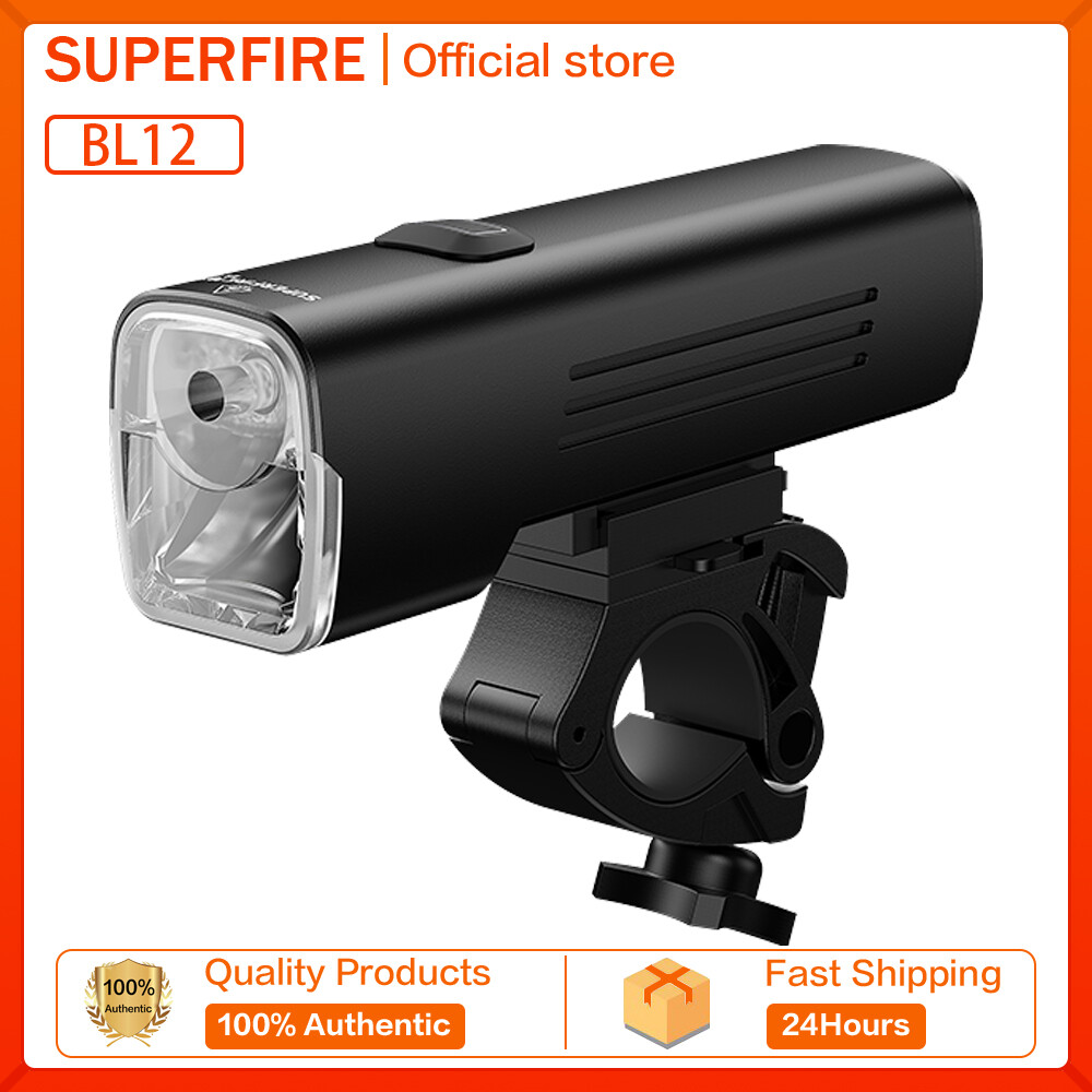 Superfire đèn pha hai bóng đèn led đèn xe đạp bl12 đèn đầu xe có thể sạc lại đèn pha đường núi sáng chống nước đi xe ban đêm