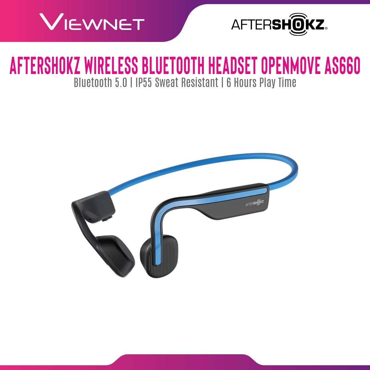 AfterShokz Wireless Bluetooth Headset OpenMove AS660 (Slate Grey/Alpine White /Elevation Blue/HIimalayan Pink)