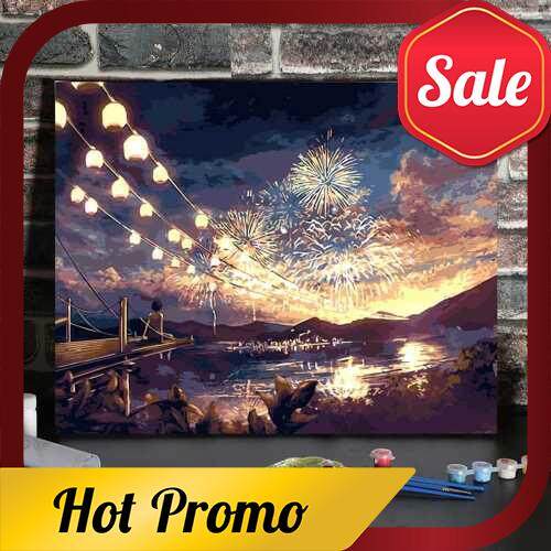 DIY Oil Painting Paint by Numbers Environmental Drawing Paintwork with Paintbrushes and Paint for Kids & Adults (2)