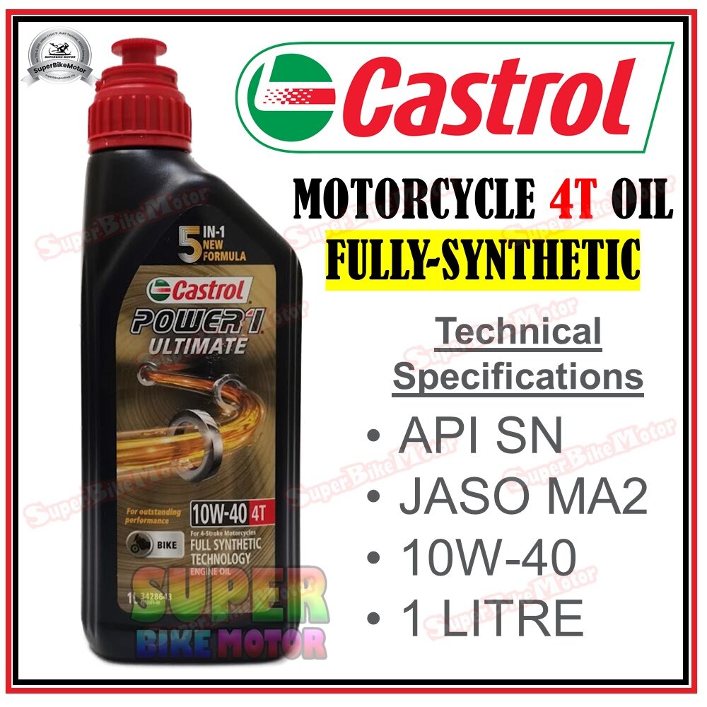 Huile moto Castrol Power 1 Racing 4T 10W40 Full Synthetic 4 Litres