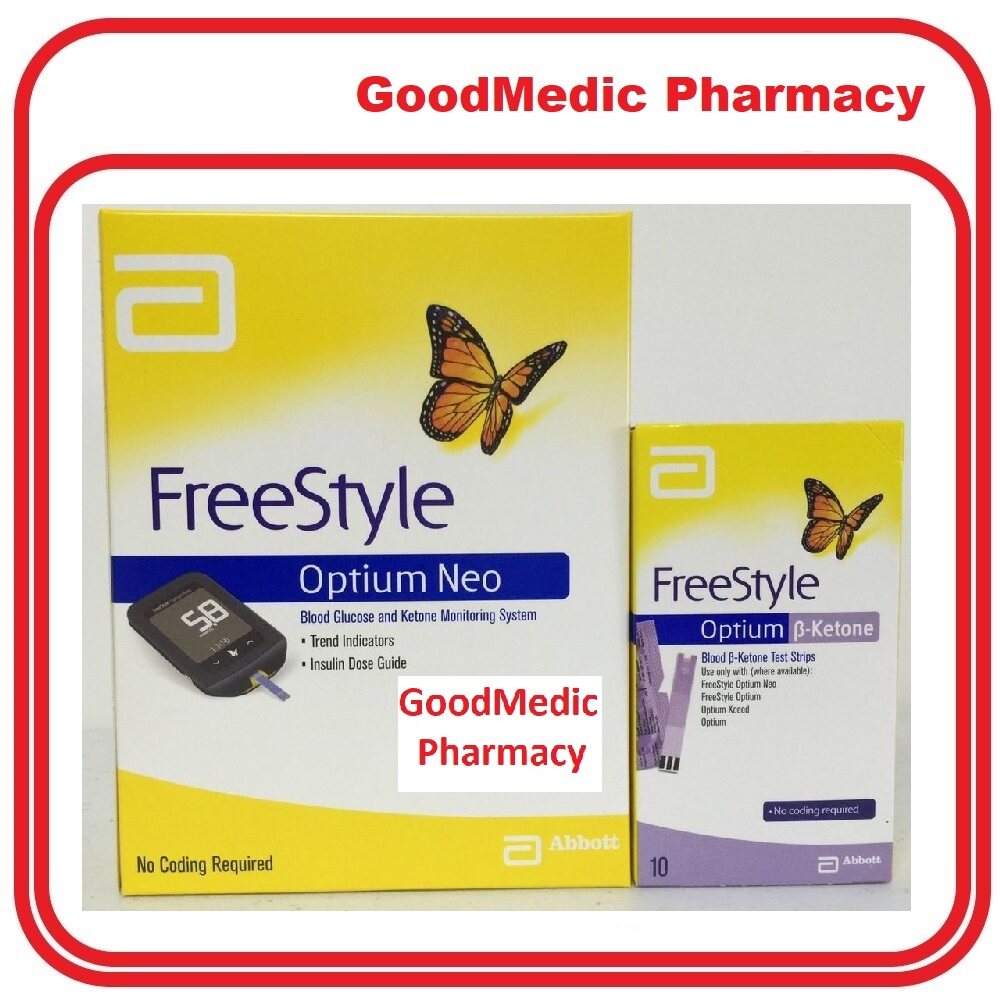 Abbott Freestyle Optimum Neo Blood Glucose and Ketone Monitoring System with 25 test strips (Exp