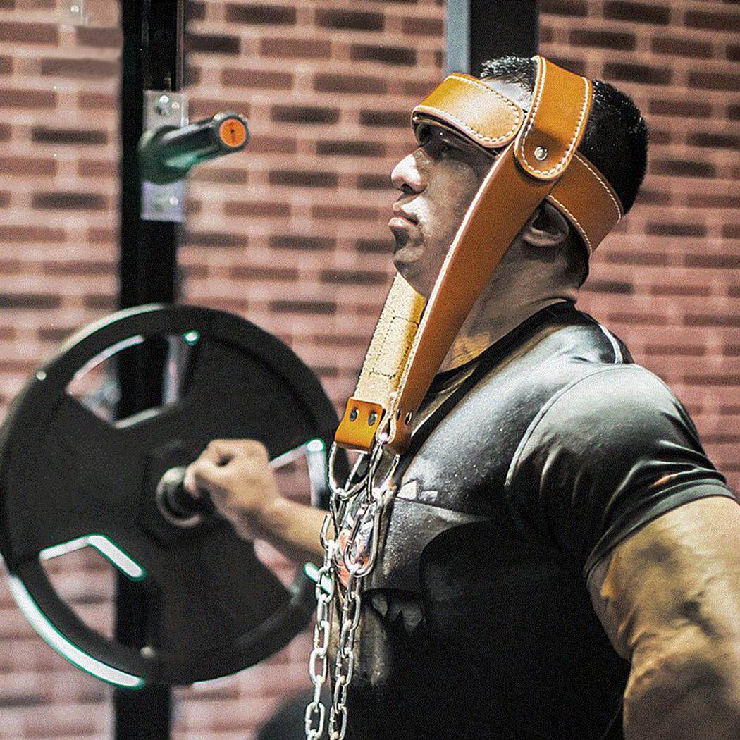 FITUALIZED Head Harness for Neck Resistance Training- Premium Quality & Comfy- Build A Thicker Stronger Alpha Neck- Use it for Neck Curls & Head Exercises- Durable Strap to Ensure Safety- Maximize Your Bodybuilding, Weightlifting, Rehab & Physique