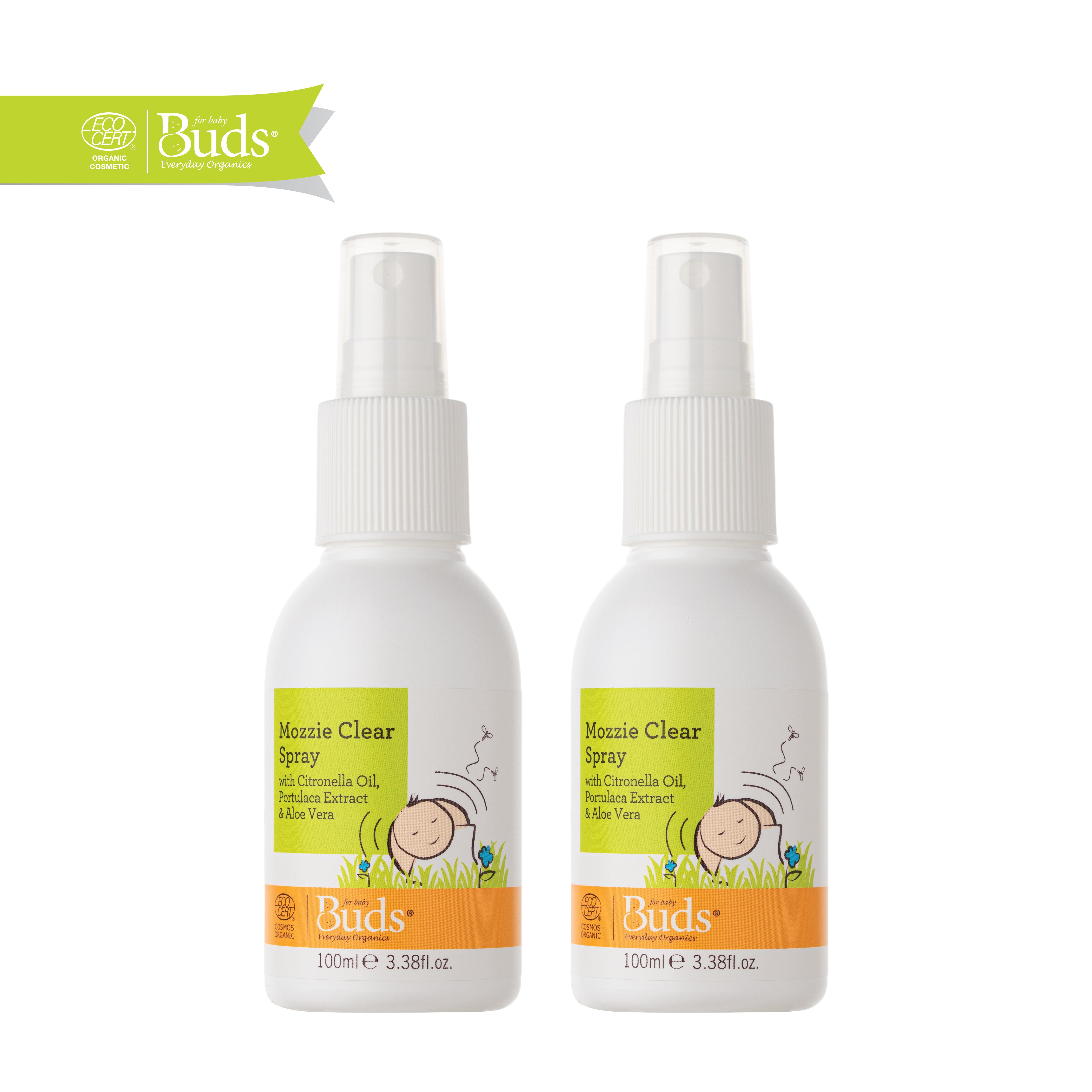 [Twin Pack] Buds Organics BEO Mozzie Clear Spray (100ml)