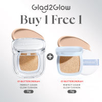 Glad2Glow Perfect Glow Cover Cushion Foundation Full Coverage Glowing Finish Glass Makeup Lightweight