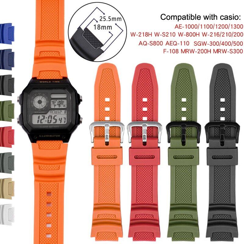 Casio collection digital hot sale black rubber strap