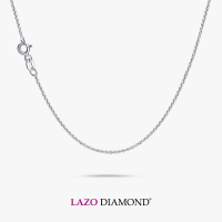LAZO DIAMOND 375/9K White Gold Rolo Chain Necklace