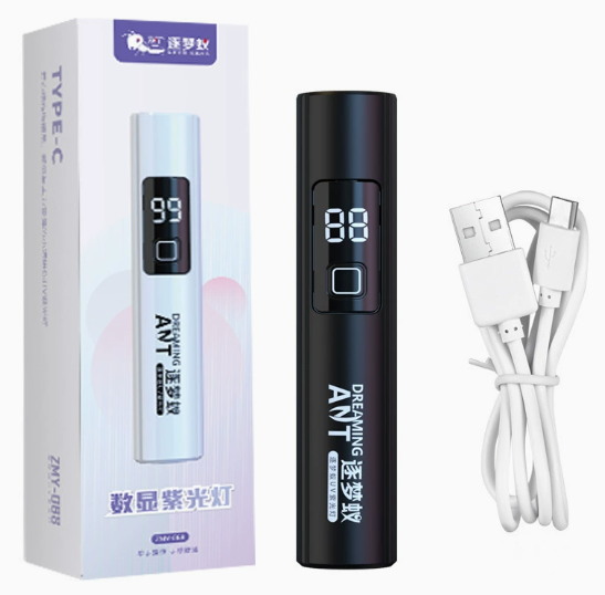 365nm UV Flashlight USB Rechargeable Black Light Pet Ringworm Detector Fluorescent Stain Detector Counterfeit Money Checker