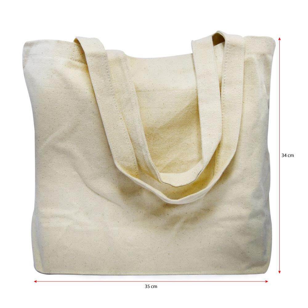 Plain Canvas Tote Bag for Home / School / Office / Grocery Shopping