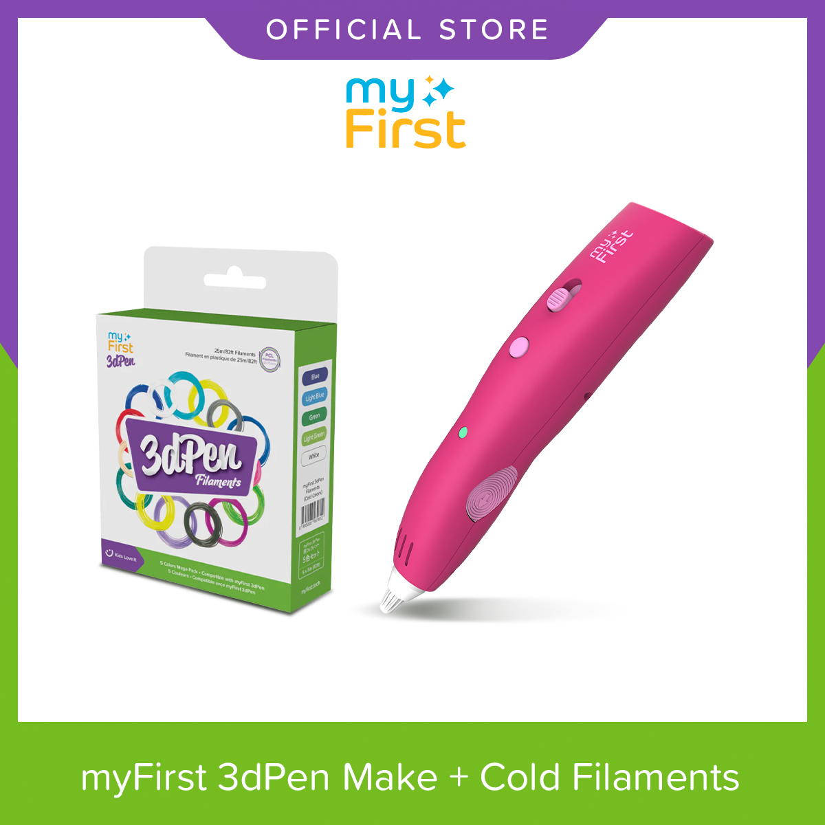 myFirst 3dPen Make – Rechargeable 3D Pen for Kids