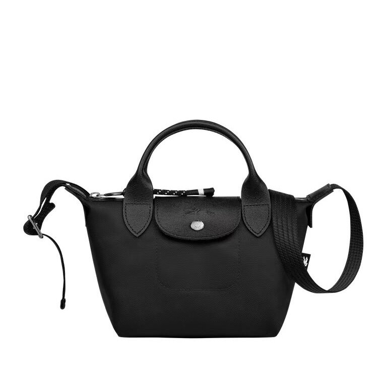 100% chính hãng mới Longchamp 1512 1500 Nylon vải da đeo vai cho nữ Túi xách đeo chéo nhỏ vừa nhỏ đeo chéo bánh bao Túi tote không thấm nước