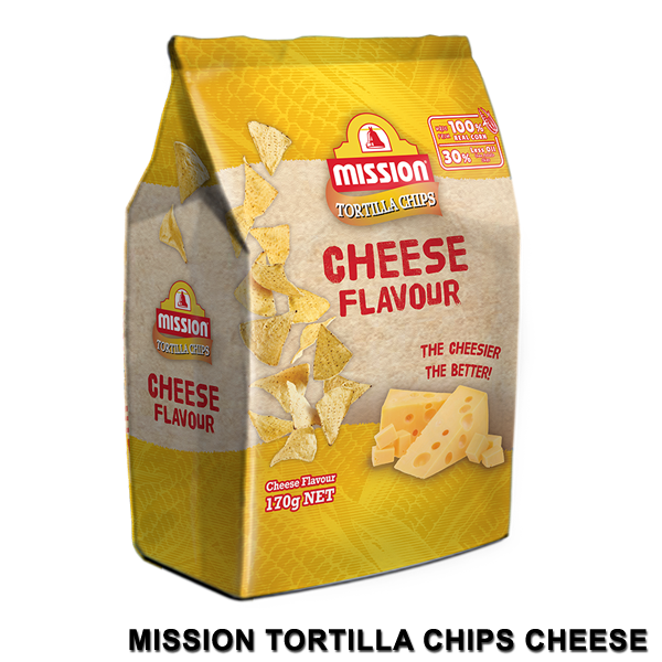 Mission Cheese Flavoured Tortilla Chips 170g
