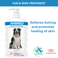 ANIMED Medicated Shampoo Dog Shampoo Prevents Fur Loss Relieves Itching Maintains Healthy Skin & Fur