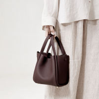 Songmont Medium Song Bag Full Grain Leather Handle Bags for Women Shoulder Bags