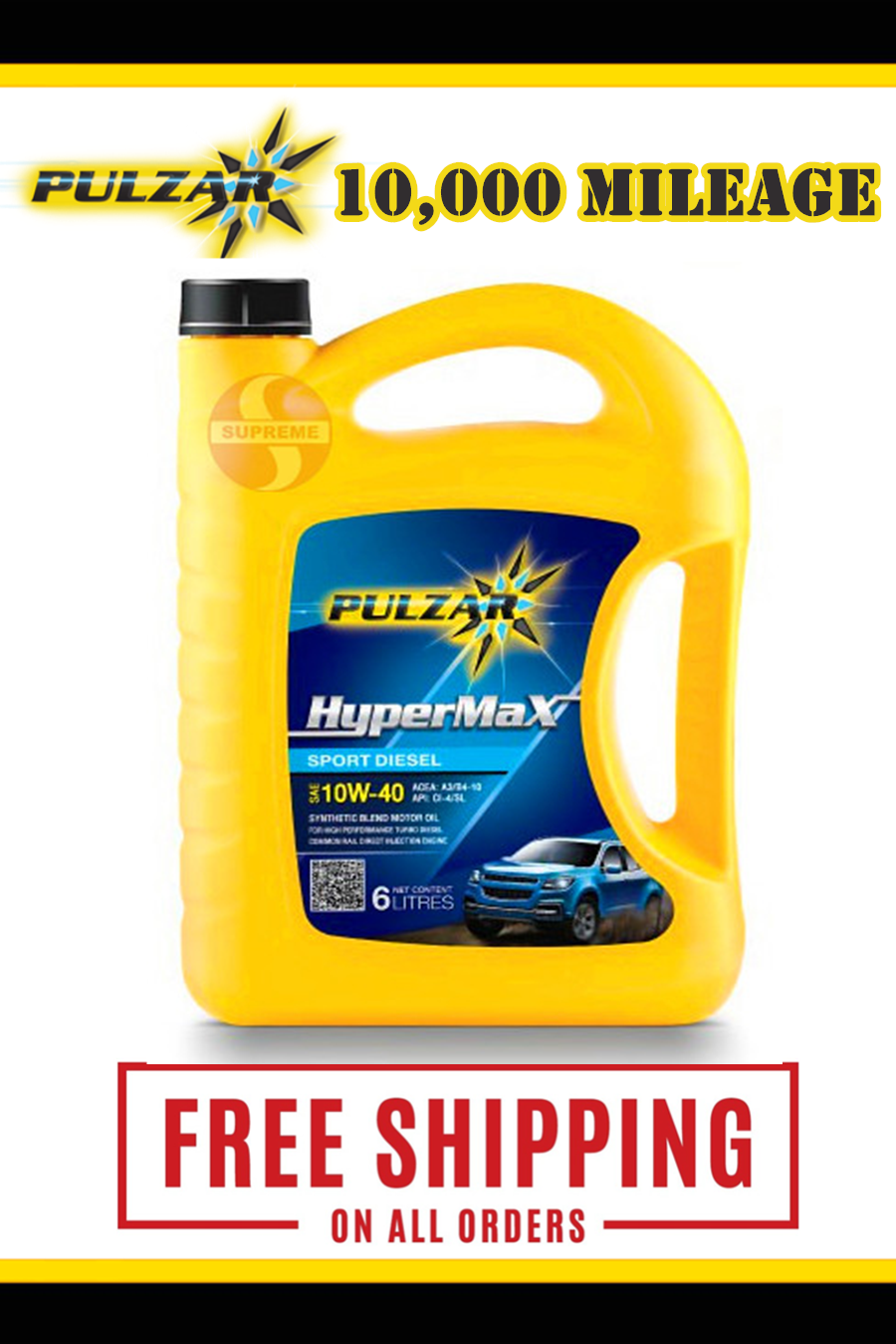 Pulzar Hypermax Sport Diesel SemiSynthetic 10W40 (6L) API CI4/SL
