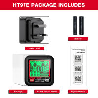 【From Selangor】HABOTEST HT107E/ HT106E/HT97E Digital Socket Tester RCD Detector Electric Circuit Polarity Voltage Detector Breaker Finder UK Plug
