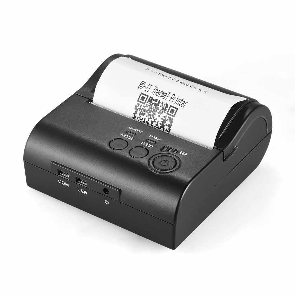 POS-8001DD 80mm Mini Portable Bluetooth Thermal Printer Receipt Bill Ticket POS Printing for Android iOS Windows (Uk)