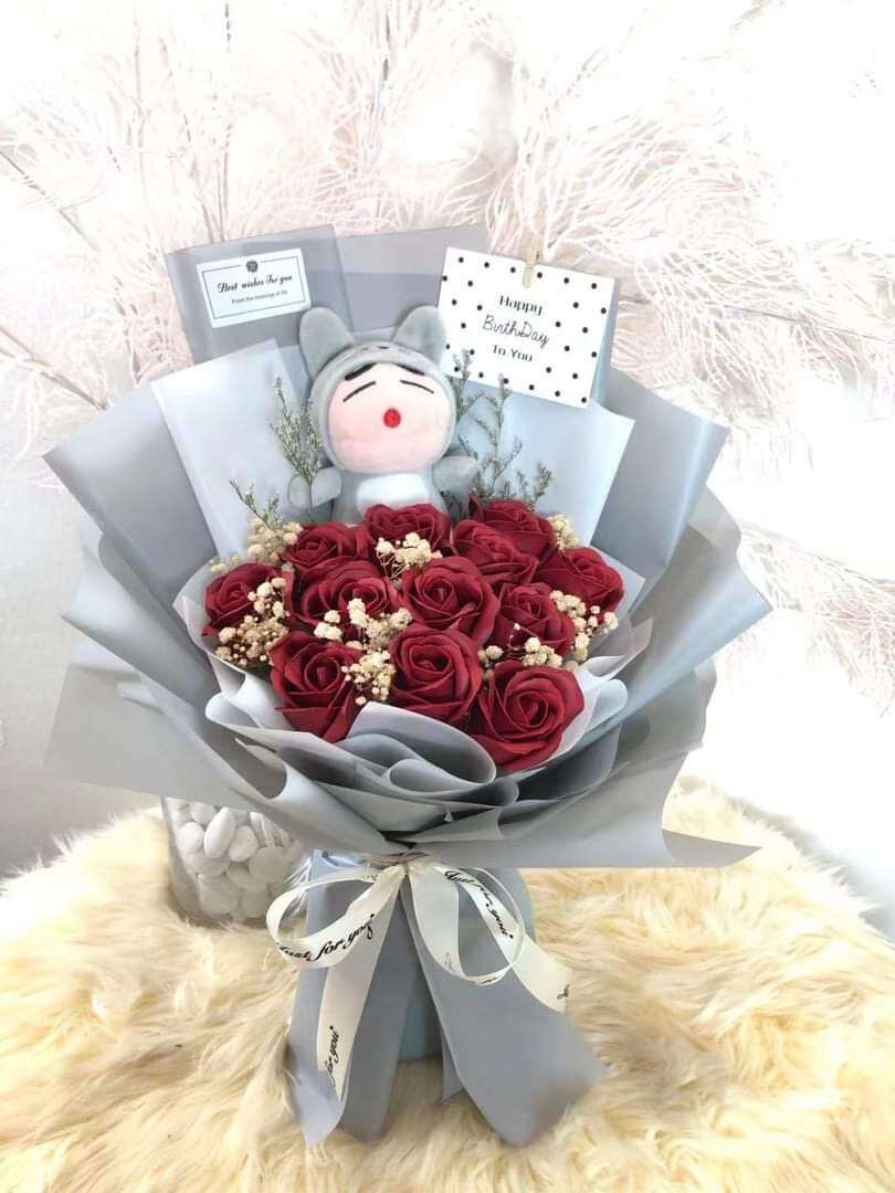 ☄ 限量款小熊与玫瑰花束 ☄ Limited Edition Cute Bear with Soap Rose Bouquet ☄