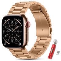 Stainless Steel Strap for Apple Watch Ultra 3 2 1 Bands 49mm 45mm 44mm 41mm 40mm 42mm 46mm Metal Band Luxury Strap Accessories for lWatch Series 12 11 10 9 8 7 6 5 4 3 Series SE3 SE2 SE