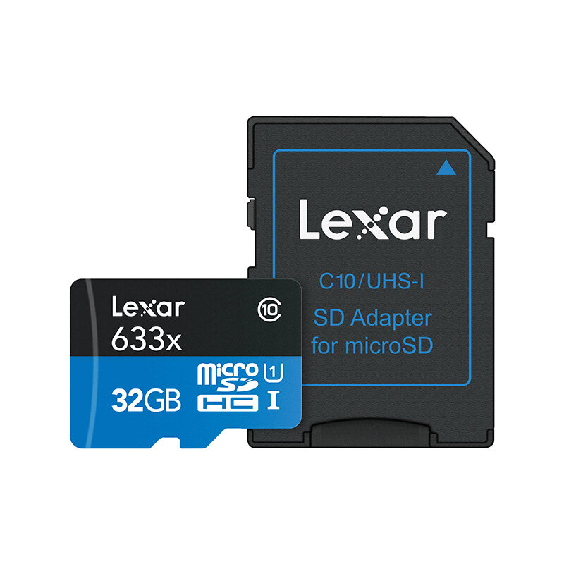 Lexar 633x - 32GB/ 64GB / 128GB /256GB /512GB High-Performance  Class 10 A1 (except 16GB) UHS-I (U1/U3) V10/V30 microSDHC/microSDXC cards (up to 95MB/s read 45MB/s write) with SD Adapter Lifetime Warranty Memory Card