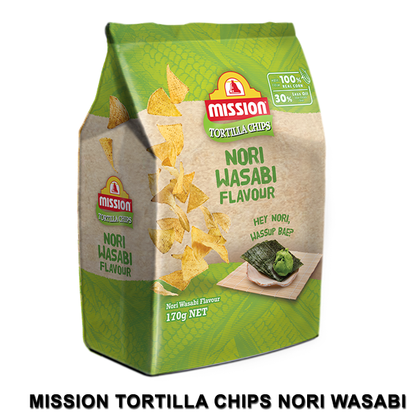 Mission Nori Wasabi Flavoured Tortilla Chips 170g