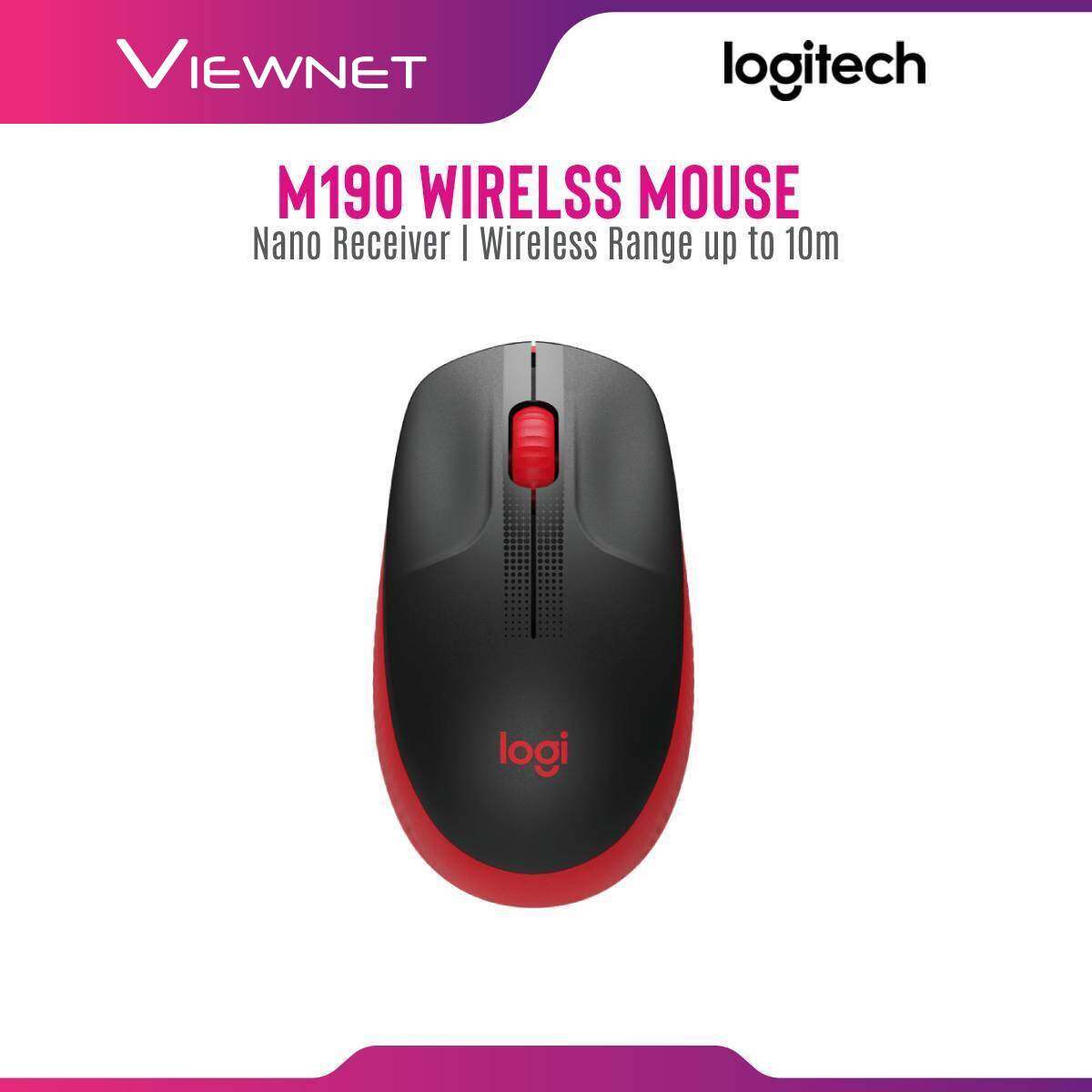 Logitech M190 Wireless mouse ( Blue / Red / Graphite)