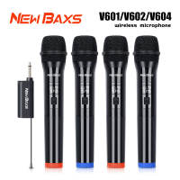 NEW BAXS V604 4 handheld wireless microphone UHF anti-interference clear sound quality multi-person chorus karaoke microphone AA battery