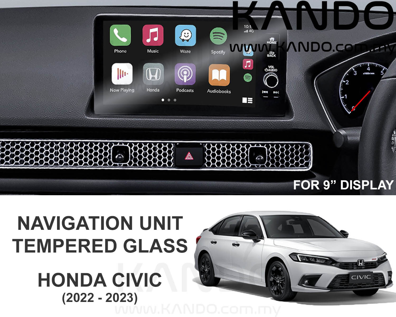 HONDA Civic Head Unit Screen Infotainment Tempered Glass Protector HONDA Civic Navigation Tempered Glass Protector Infotainment Tempered Glass HONDA Civic Screen Tempered Glass HONDA Civic Tempered Glass HONDA Civic e:HEV RS hybrid HONDA Civic RS 2022