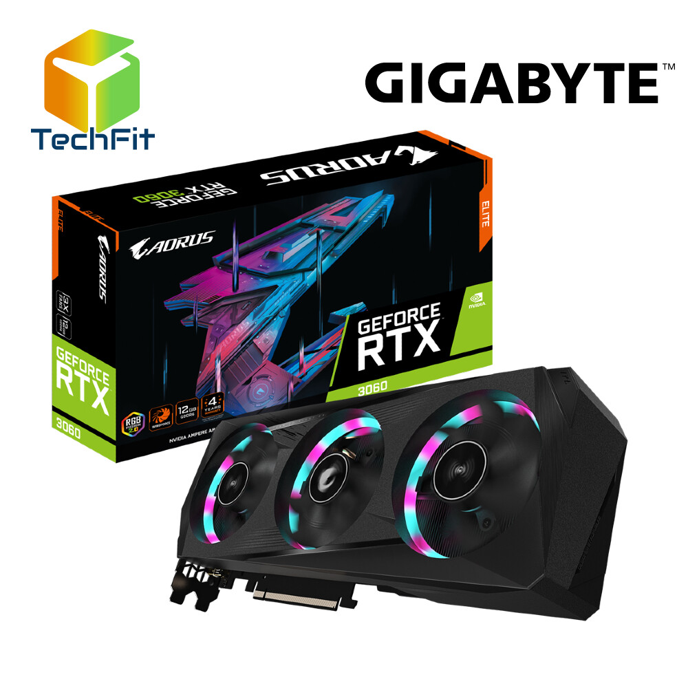 Gigabyte AORUS GeForce RTX™ 3060 ELITE 12G (rev. 2.0) [GV-N3060AORUS E-12GD] [LHR]