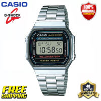 (Ready Stock Free Shipping) jam tangan lelaki G Shock Watch Men Sport Watch Dual Time Display jam tangan lelaki waterproof original World Time LED Auto Light Men Formal Casual Watches A168WA-1W