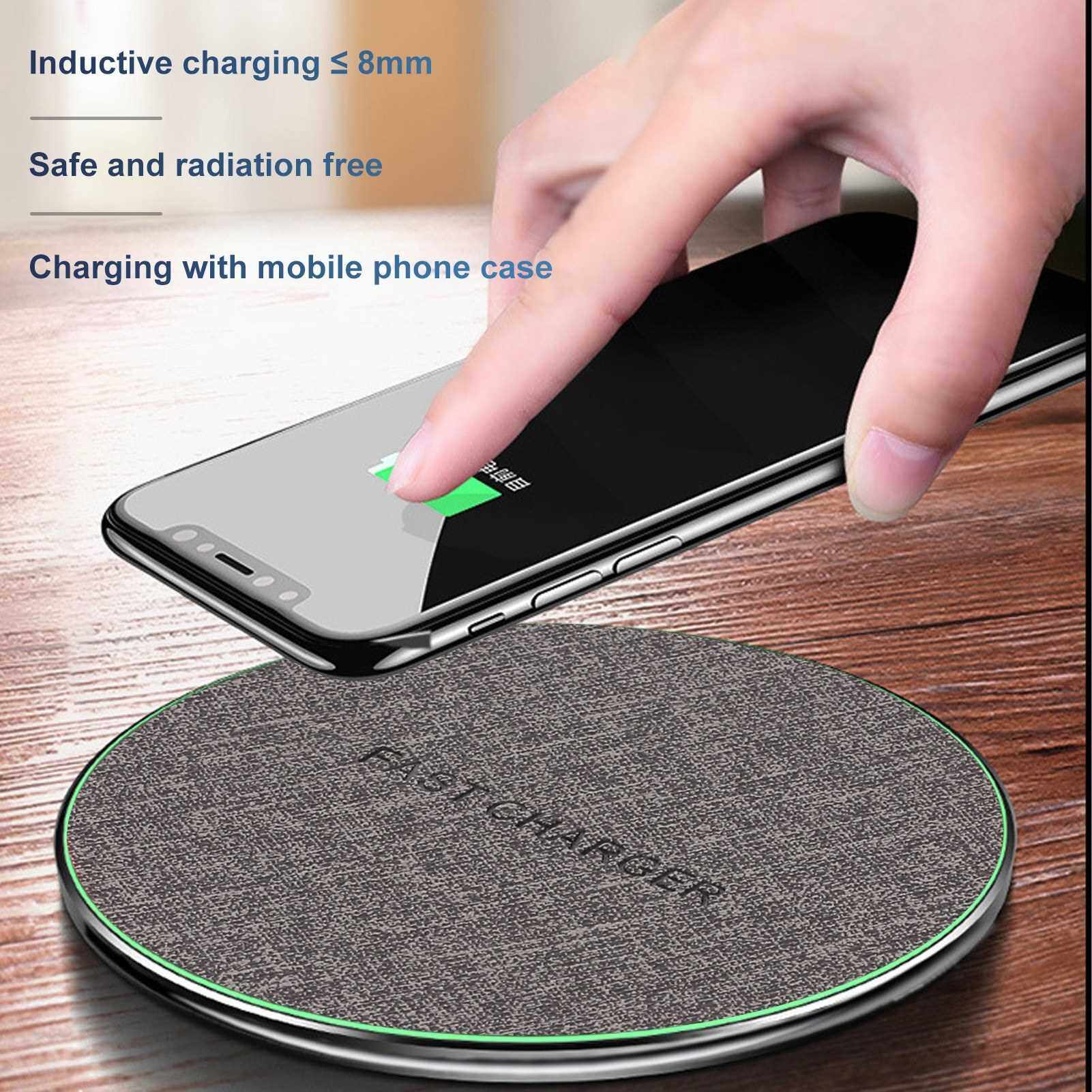 Wireless Charger Wireless Charging Base 15W Max Replacement for iPhone12 11 X XR XS Samsung Galaxy S9 S8 (Standard)