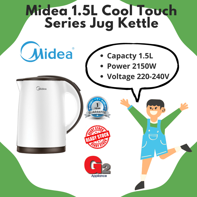 Midea ( Ready Stock)1.5L Cool Touch Series Jug Kettle- MK-15D - Midea Warranty Malaysia
