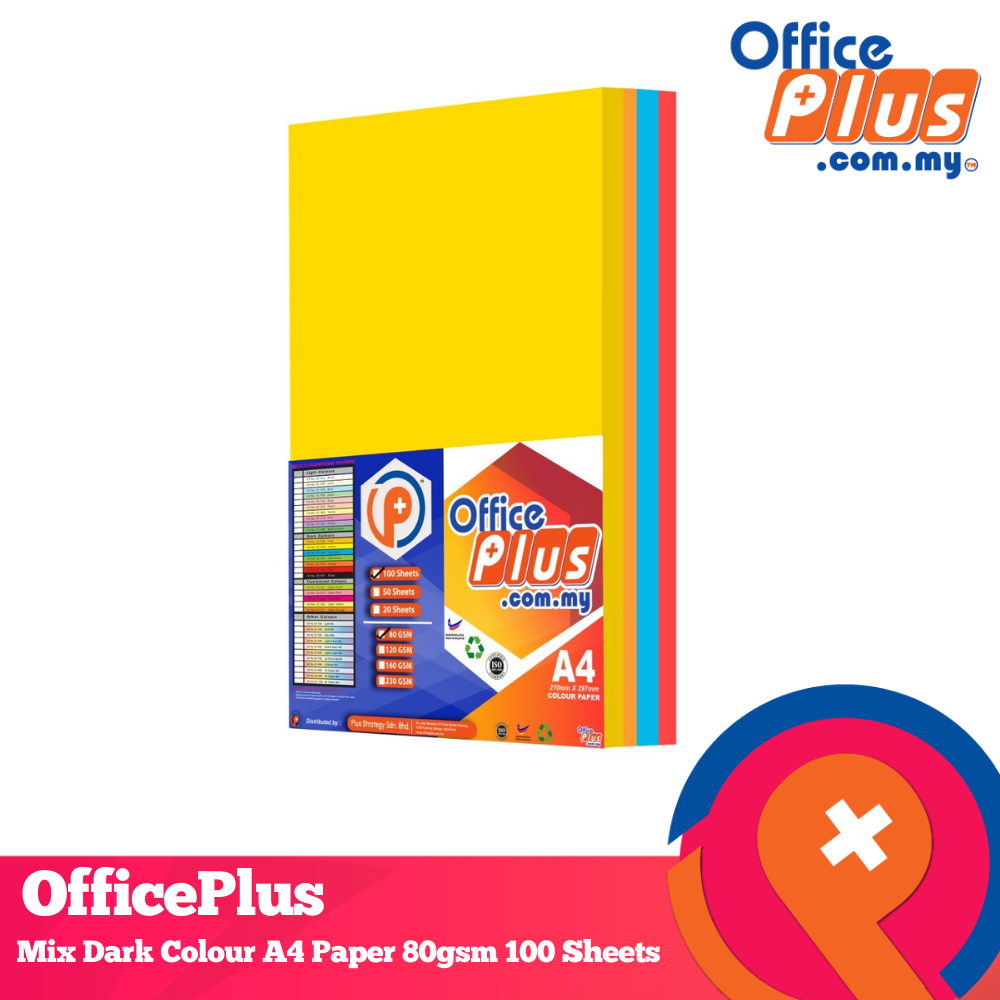 OP Mix Dark Colour A4 Paper 80gsm 100 Sheets
