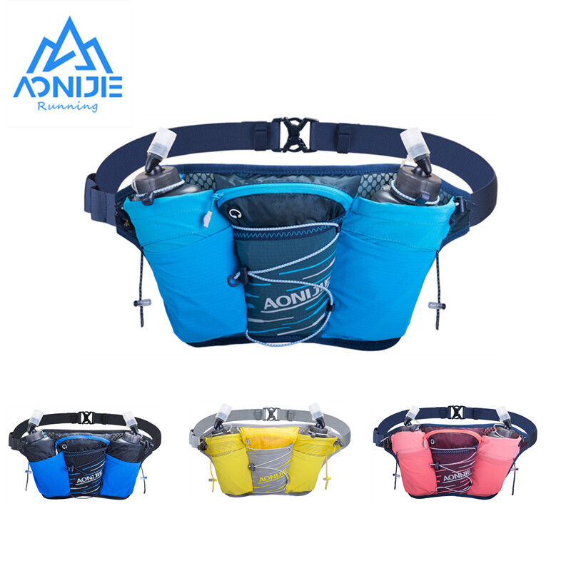 AONIJIE W8104 Thể thao ngoài trời Túi thắt lưng nhẹ Đai Hydrat hóa Fanny Pack Bể chứa nước đôi để chạy bộ thể dục