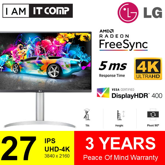 LG 27 Inch 27UP850W / 27UP850-W / 27UP850N / 27UP850N-W 4K UHD IPS 60Hz Monitor with AMD FreeSync - HDR 400 ( 27UP850 )
