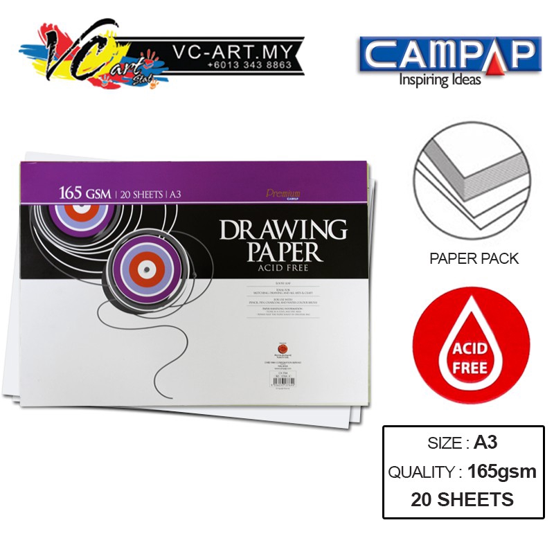 Campap Drawing Paper A3 size (Acid Free)