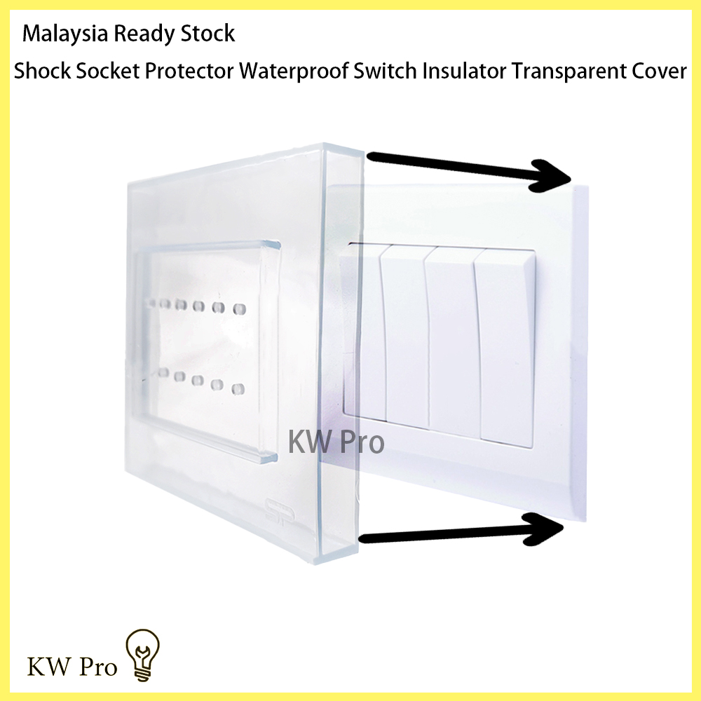 Shock Socket Protector Waterproof Switch Insulator Transparent Cover Plug Electric Plastic Safety