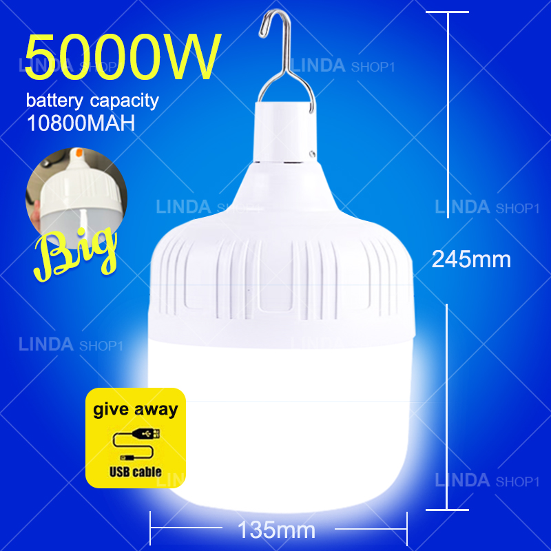 Rechargeable waterproof mobile Light LED Lamp USB Bulb outdoor camping Emergency Lights