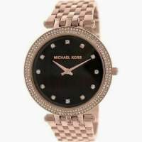 Michael Kors Womens Darci Brown Glitz Bezel Watch MK3217