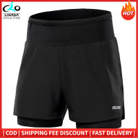 Men 2 in 1 Running Shorts High Waist Athletic Shorts Sport Shorts Workout Shorts with Pockets for Gym Jogging Tennis