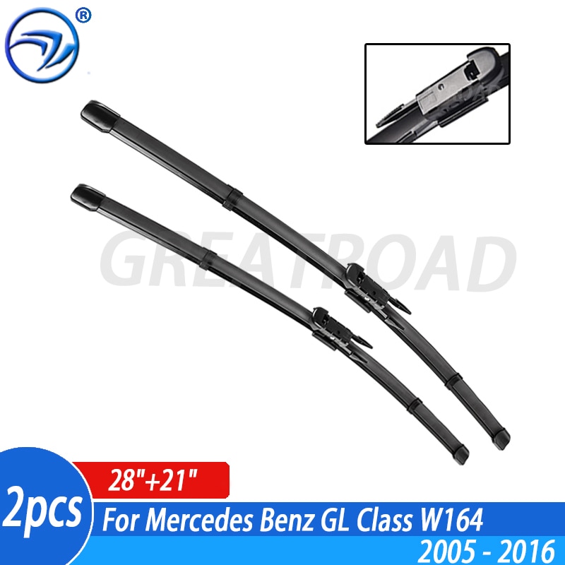 Wiper 4a front wiper blades for mercedes benz gl class w164 2005 - 2016 windshield windscreen front window 28"+21"