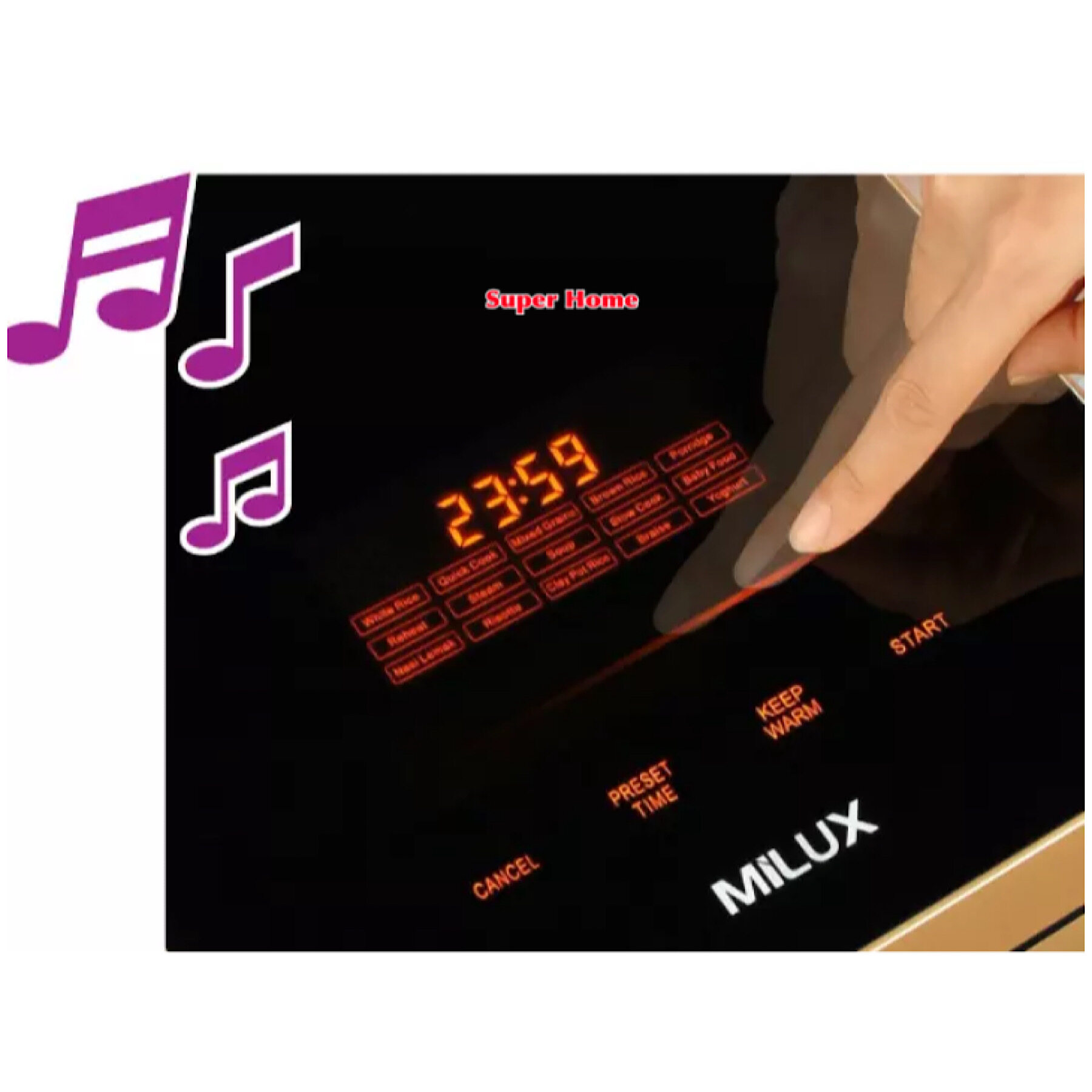 Milux Ceramic Rice Cooker MMRE3101GD Milux Fuzzy Logic Rice Cooker