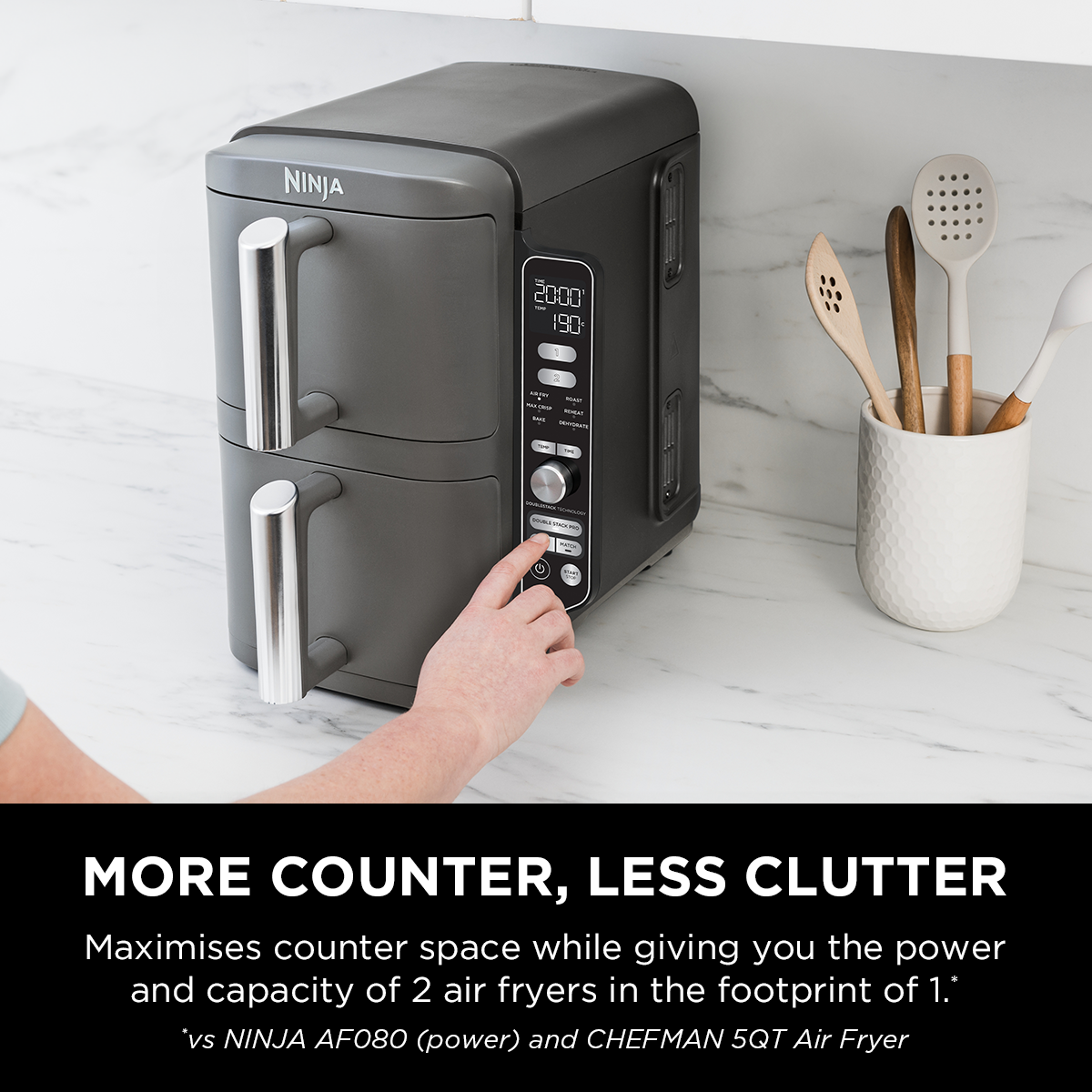 Ninja DoubleStack XL 9.5L Air Fryer / Dual Basket to cook