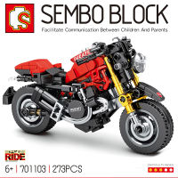 Sembo Block Enjoy The Ride Techinque Ducatti 1200 Motorcycle Vehicle Brick 273pcs Girl Boy Toy Gift Ideas