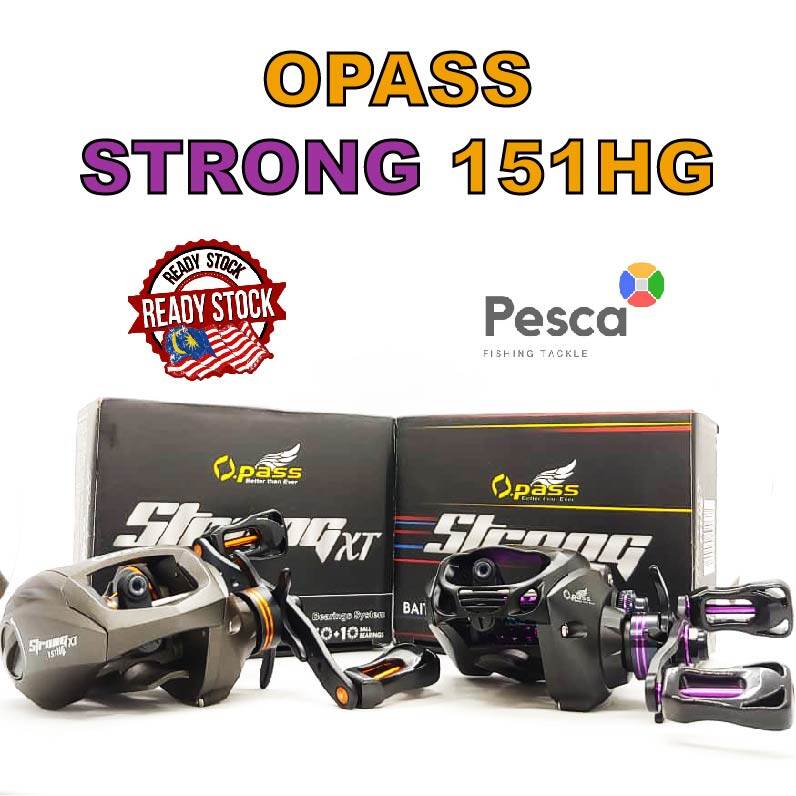 PESCA - OPASS Strong/Strong XT Baitcasting Reel 151HG/ XT 151HG Max Drag 8kg Fishing Reel Ready Stock