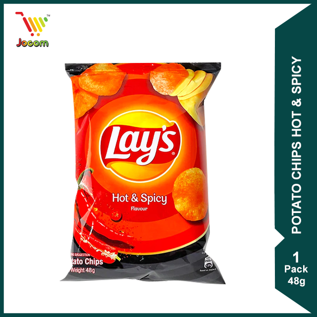 Lays Potato Chips Hot & Spicy 48g [KL & Selangor Delivery Only]