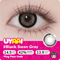 【Korean Eyes 14.0~14.5mm】UYAAI Contact Lens power 0.00~-6.00 Natural Brown Gray Lenses Daily&Make up 1Pair(2Pcs)