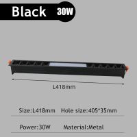 New LED line Downlight Recessed Rectangle Grille Ceiling Lamp 10W 20W 30W AC85~265V LED Spot Light For Home Shop Decor Living