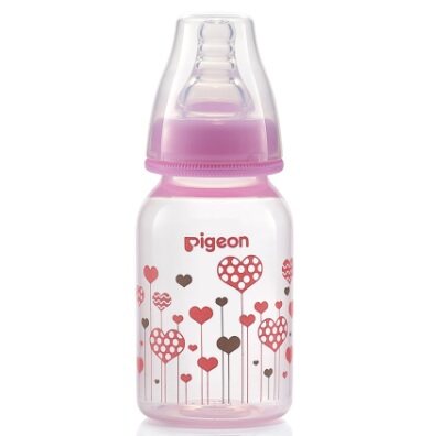 PIGEON Flexible Slim Neck PP Nursing Bottle, Pink Balloon