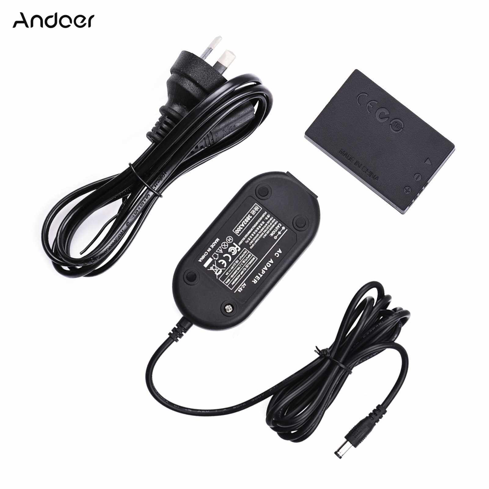 Andoer DR-E12 Dummy Battery AC Power Adapter Camera Power Supply with Power Plug Replacement for Canon EOS M100 M M2 M10 M50 (Black)